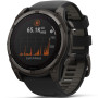 Спортивний годинник Garmin Fenix 8 51mm Solar Sapphire Carbon Gray DLC Titanium w. Black/Pebble Gray S. Band (010-02907-10)