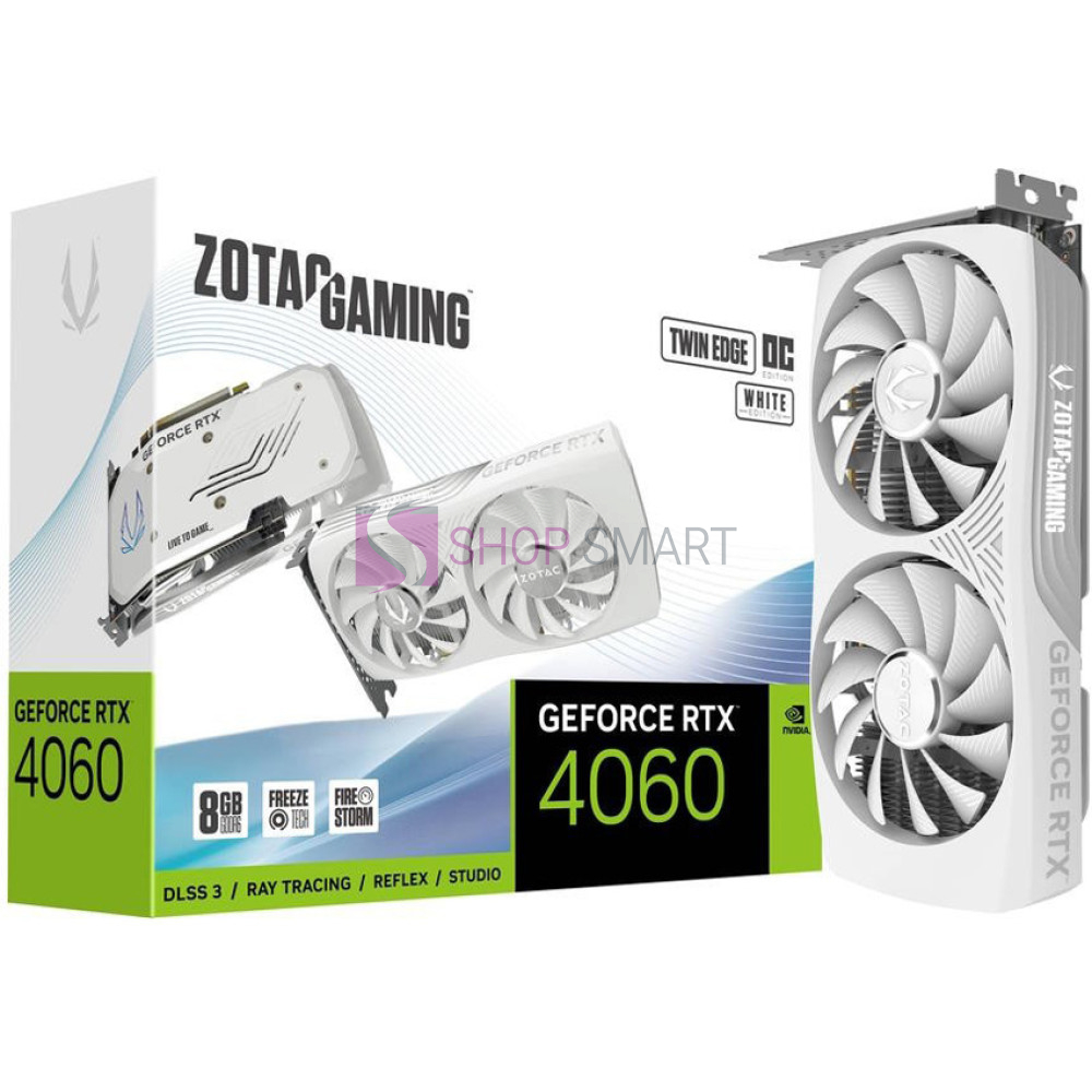 Відеокарта Zotac GeForce RTX 4060 8GB Twin Edge OC White Edition (ZT-D40600Q-10M)